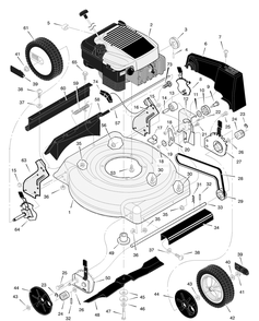 Mower Housing Assembly Diagram and Parts List for 206230X99B 2001 Briggs and Stratton Lawn Mower
